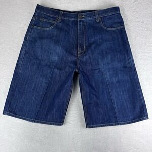 PJ MARK Vtg Mens Jean Shorts Size 42 (40 Measured) Baggy Y2K Hip Hop Blue Grunge